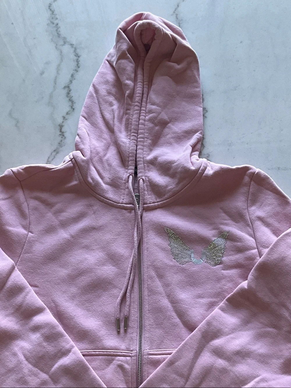 Women’s True Religion Pink Hooded Zip Sweatshirt & Joggers Set
